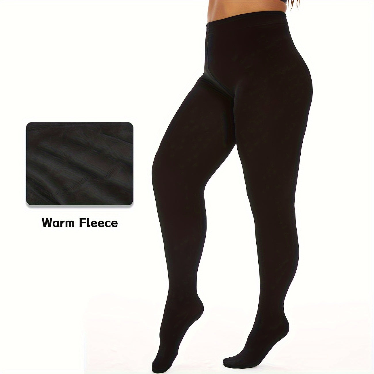 High Waist Tummy Control Fleece Lined Pantyhose