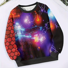 Vibrant City In Night Pattern Sweatshirt