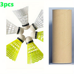 3pcs Durable Badminton Shuttlecocks Indoor Outdoor Training Nylon Material