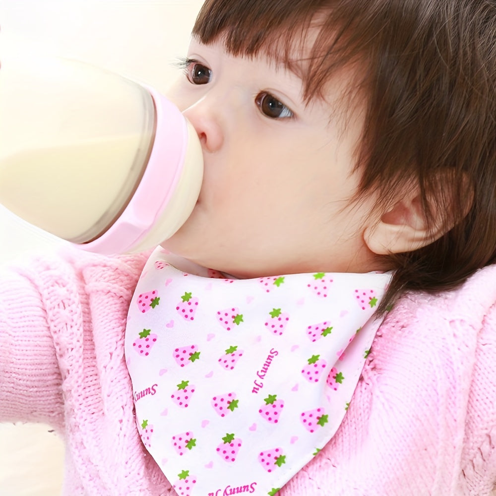 10pcs Baby Bibs Triangle Double layer Newborn Bib Feeding Bibs