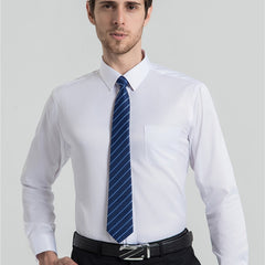 Men's Solid Business Long Sleeve Suit Shirt