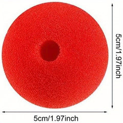 Halloween Clown Nose 6pcs Red Sponge Nose Scary Circus Cosplay Makeup Prop