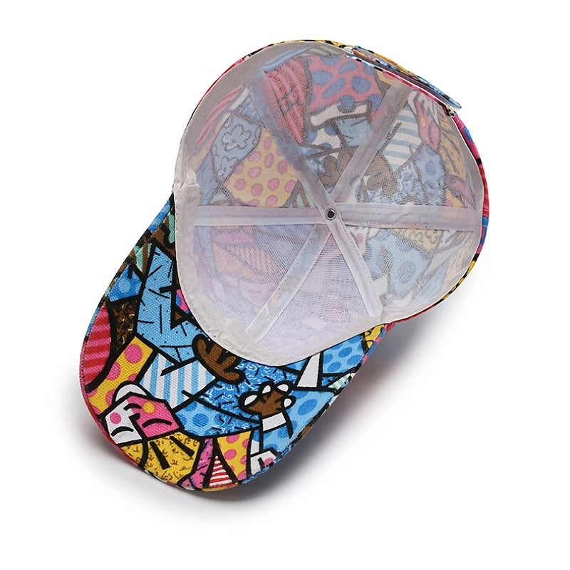 Graffiti Printed Cap for Style & Sun Protection
