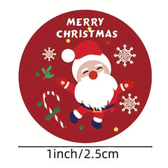 500 Merry Christmas Stickers Roll 2.54 cm Gift Sealing for Children