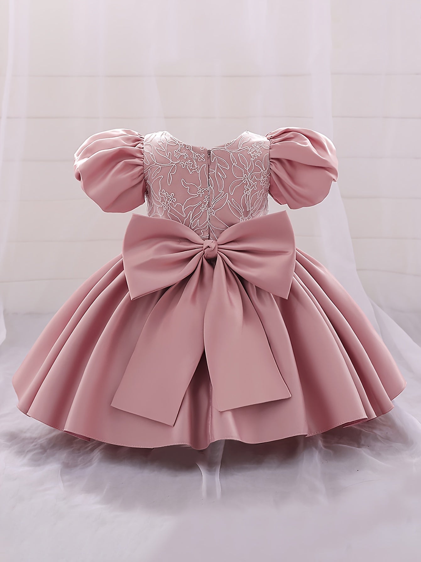 Fabulous Gown Dress With Big Bow - Girls Birthday Party Dress