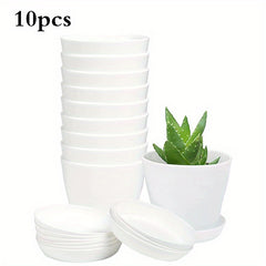 10pcs Plastic Planters Modern Decorative Gardening Containers for Home Garden