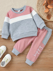 Baby Boy Casual 2pcs Outfits Winter Fall Sweatshirt Pants Set