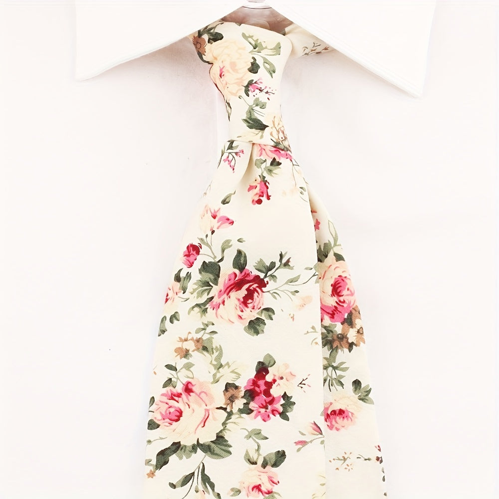 Men's Floral Tie for Party Wedding