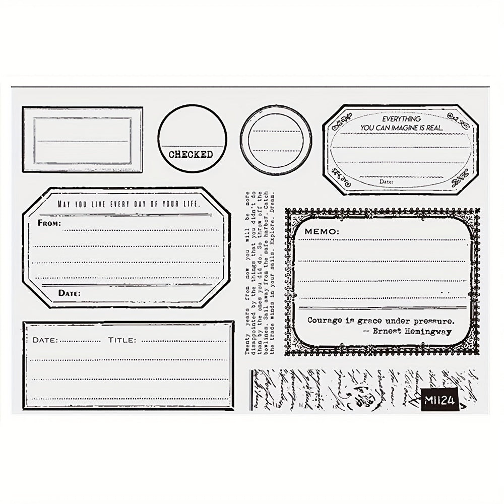 Label Stamps Stencils for DIY Scrapbook Decorative Craft Embossing