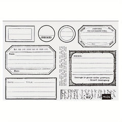 Label Stamps Stencils for DIY Scrapbook Decorative Craft Embossing