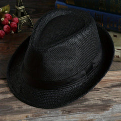 Men Straw Woven Sunshade Breathable Hat Sunscreen Sun Hat Jazz Hat