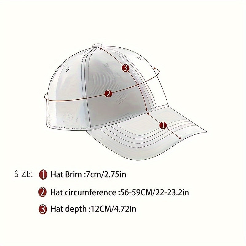 Unisex Baseball Hat Adjustable Retro Printed Hat Outdoor Fishing Hat