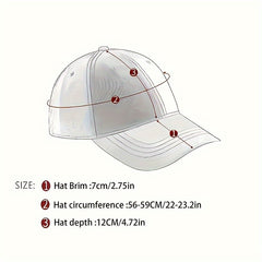 Vintage Baseball Cap Letter Printed Sun Cap for Outdoor Activities