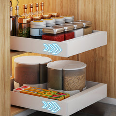 Stainless Steel Pull Out Organizer Cabinet Rack Kitchen Storage