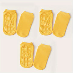 3Pairs Non-slip Sports Socks for Kids, Boys, Girls - Yoga Floor Warmers