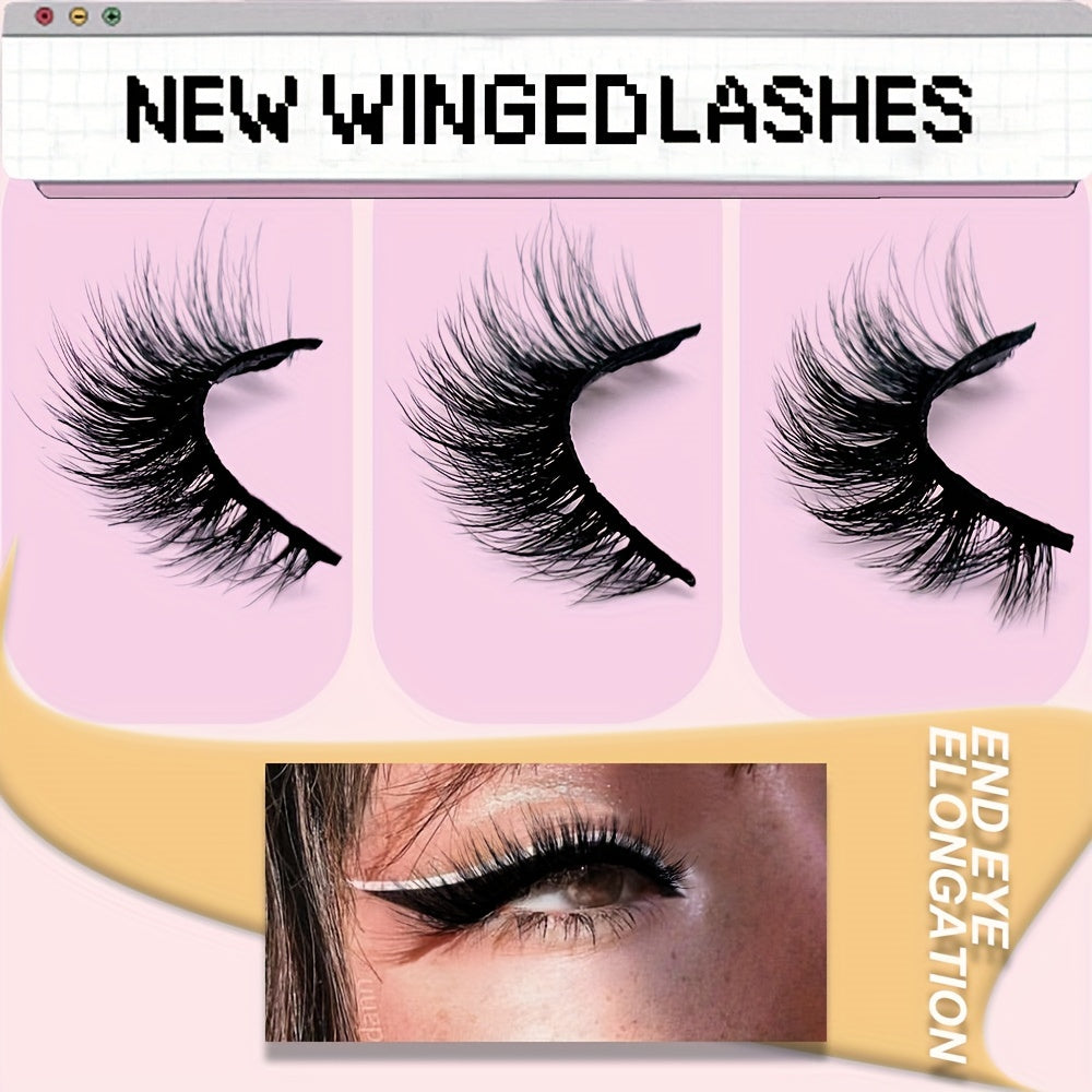 Fluffy 3D Faux Mink Eyelashes Soft Natural Thick Cat Eye Lashes