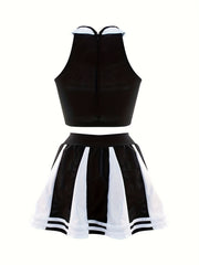 Women's Cosplay Costume Halter Top Mini Skirt