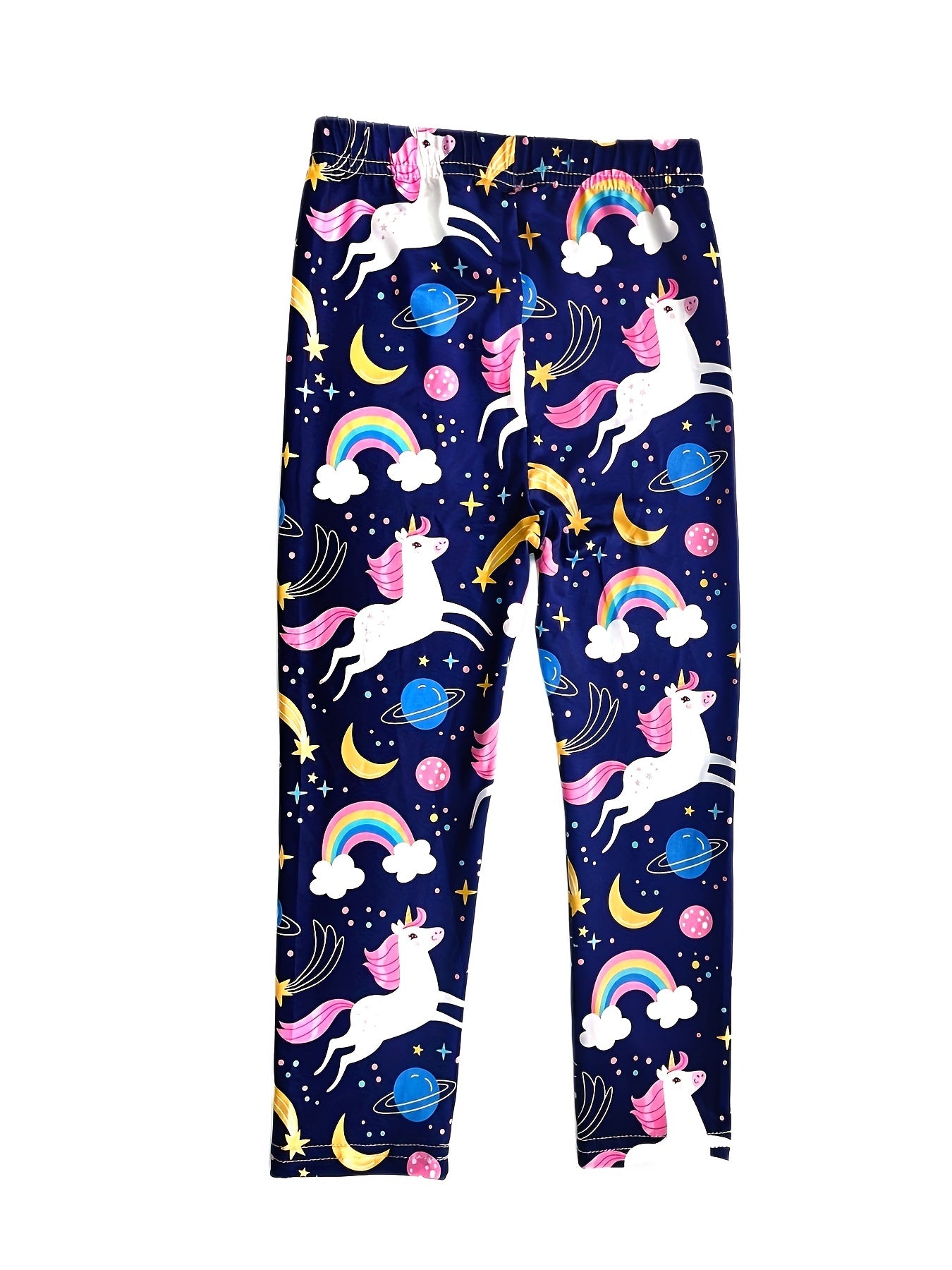 Girls Stretch Soft Leggings Elastic Waist Thin Pants Kids Summer Clothes
