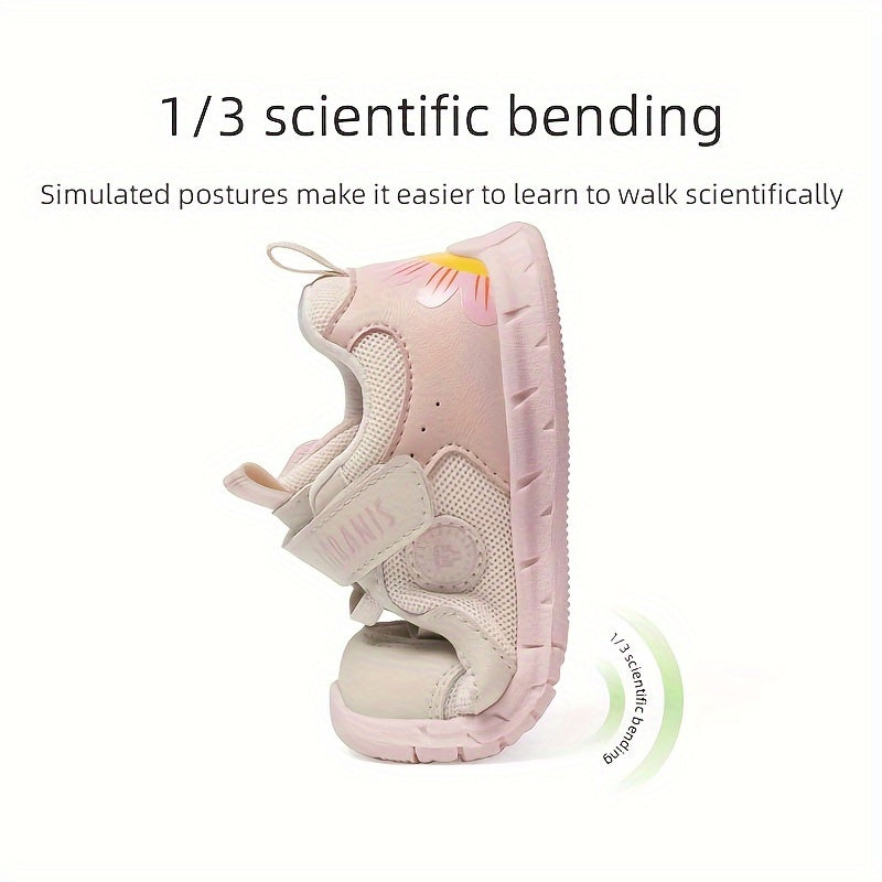 TARANIS Baby Girls Mesh Sneakers Breathable Non-slip Walking Shoes