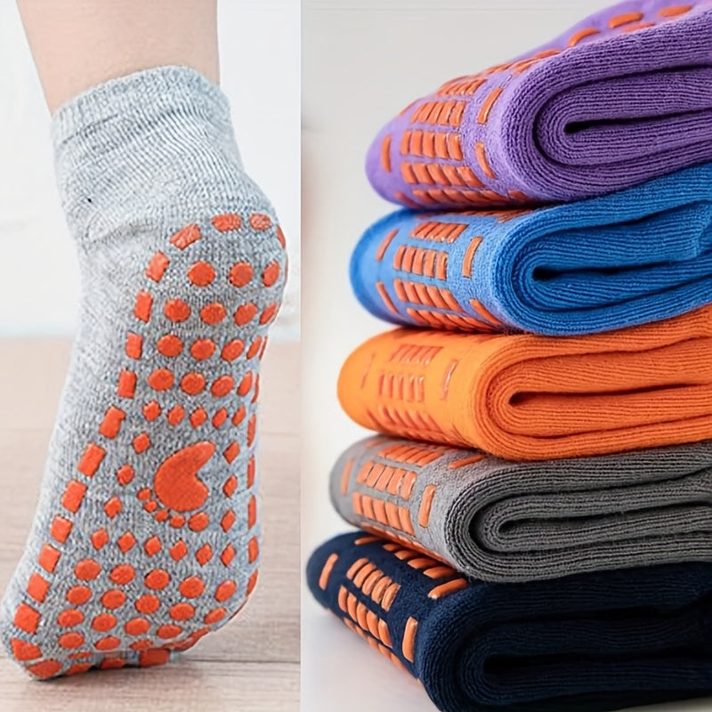 6 Pairs Kid's Non-Slip Silicone Socks Early Education Step Socks