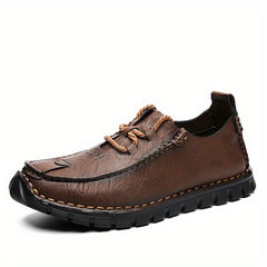 Men's Moc Toe Lace up Shoes Stitch Detail Shoes