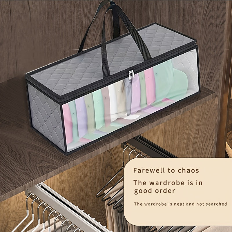 Cap Storage Bag with Handles Large Capacity Hat Holder Space Saving