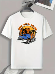 Car And Motorcycle Print Men's Graphic T shirt Casual Comfy Tees For Summer
