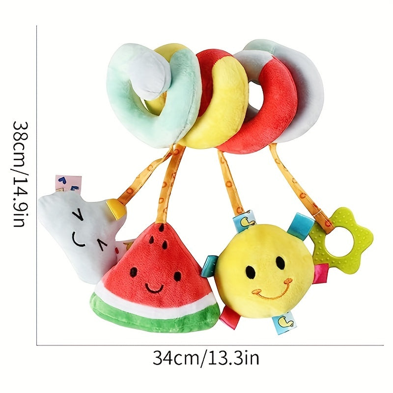 Plush Hanging Fruit Spiral Toy for Baby's Early Education