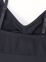 Plus Size Ruched Wireless Bralette Full Cover Longline Bra