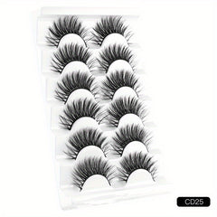 6 Pairs Natural Curling Mixed Style False Eyelashes 19 21mm Faux Mink Lashes