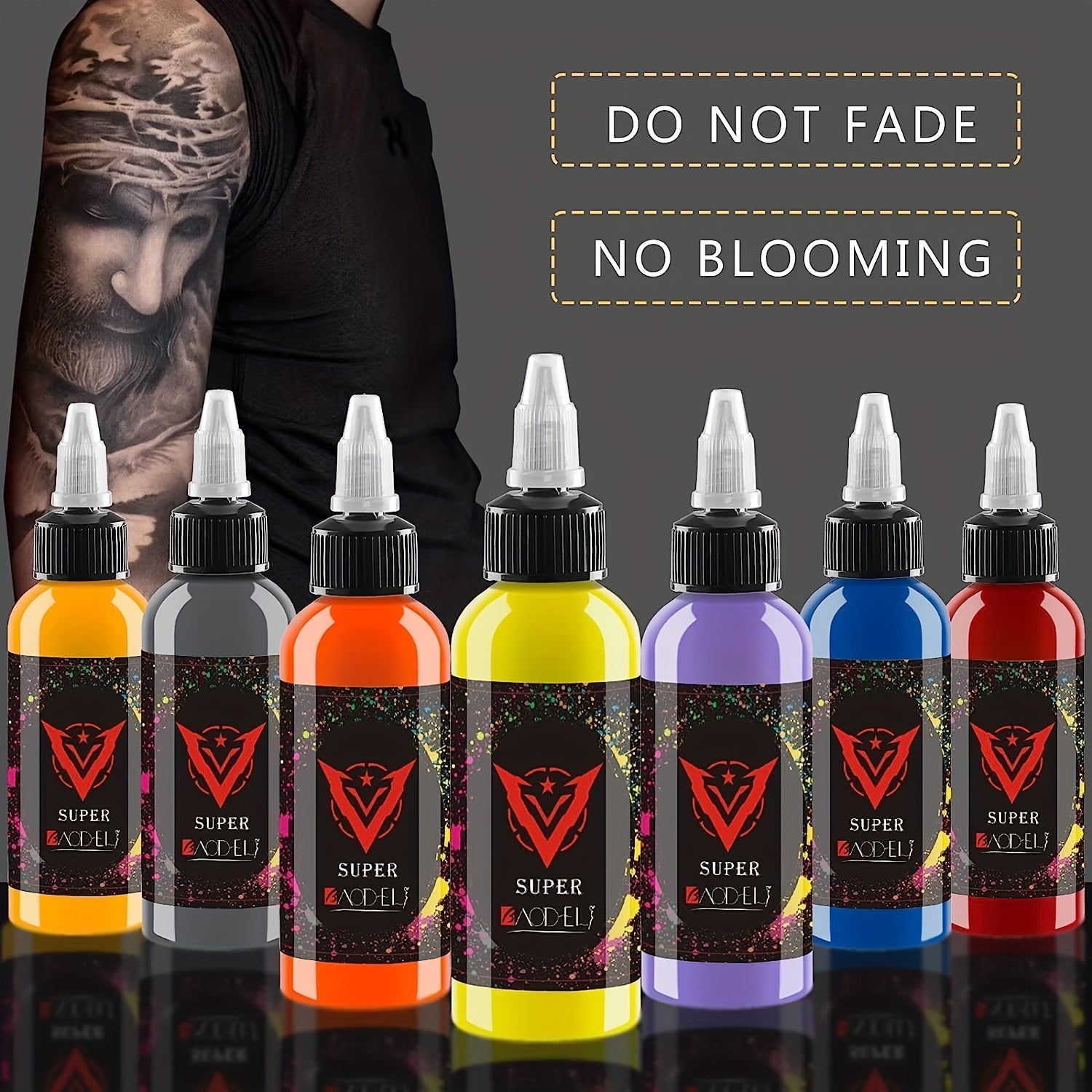14pcs Professional Tattoo Ink Set Long Lasting Tattoo Pigment Set