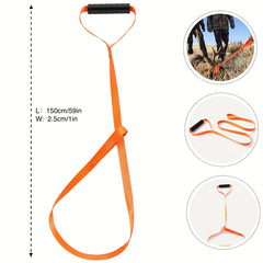 2pcs Deer Dragging Rope Non slip Handle Heavy Duty Drag Strap