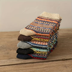 Retro Casual Thick Warm Mid calf Socks For Winter US 6 10