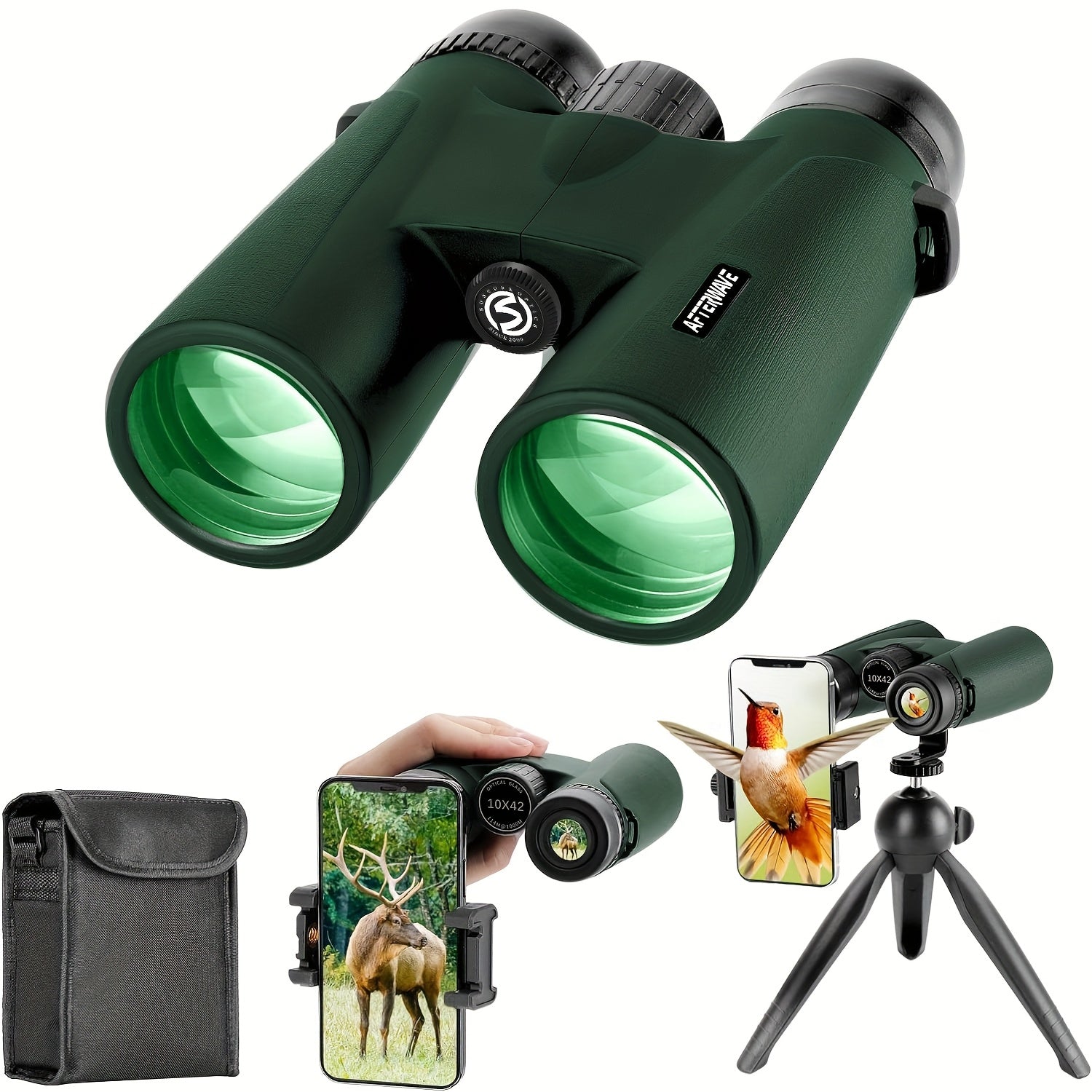 10x42 Binoculars Layer Coating Anti Slip Wear Resistant High Precision Adult