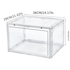 Transparent Shoe Box Plastic Magnetic Door Acrylic Dustproof Shoes Storage