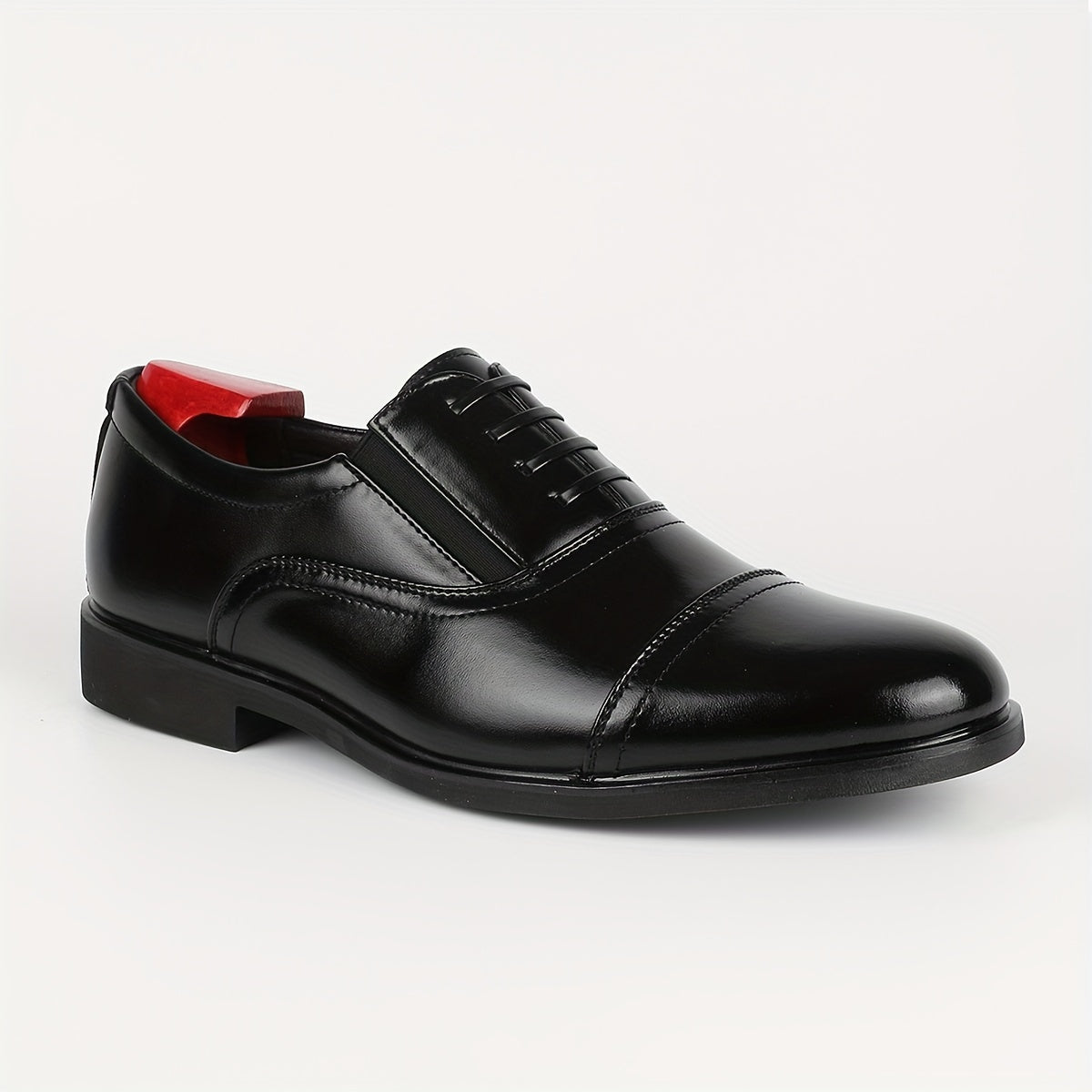 Men's Cap Toe Oxford Shoes Lace up Front Dress Shoes For Men Business Formal