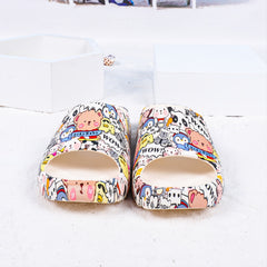 Cartoon Animal Women's Slippers Indoor Non Slip Shoes Open Toe House Shoes