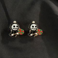 2pcs Halloween Pumpkin Button Covers Easy Clip On Jack O' Lantern