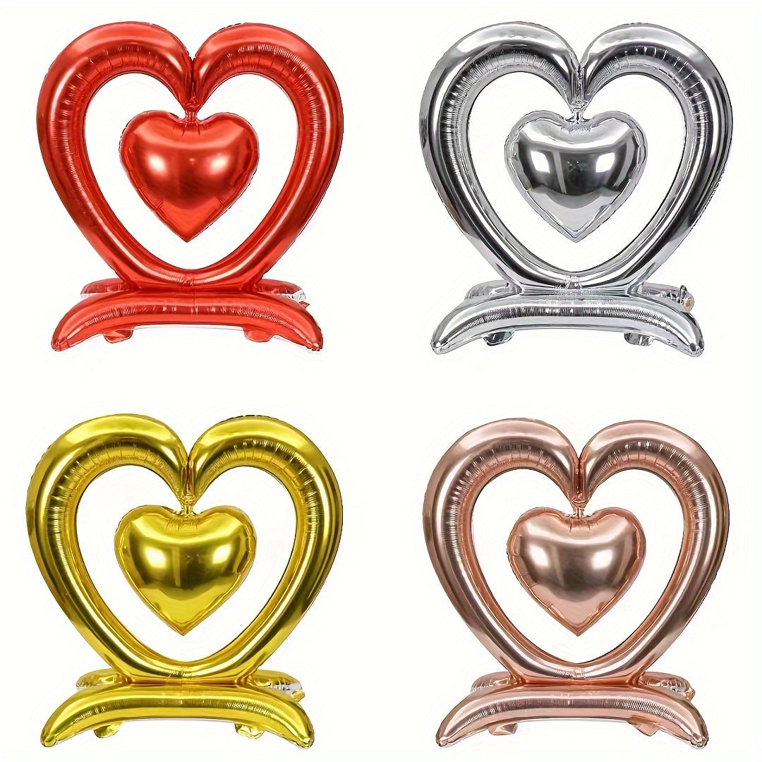 5pcs Heart to Heart Balloons Love Heart Balloons Decorative Balloons