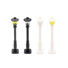 4pcs Streetlamp Brick Accessories ABS Road Light Blocks Set Halloween Decor Toy