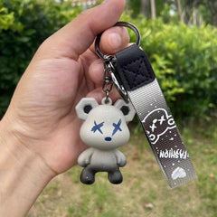Cartoon Bear Keychain Gradient Star Design Gift Bag Doll Doll Key Chain