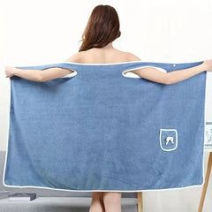 Quick Drying Coral Velvet Bath Skirt with Pockets - Stylish Bath Wrap Towel