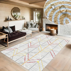 Modern Geometric Carpet Floor Mat Soft Non Slip Area Rugs for Living Bedroom