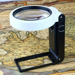 25X Magnifying Lens Handheld Eye Loupe Magnifier LED Illuminated Foldable