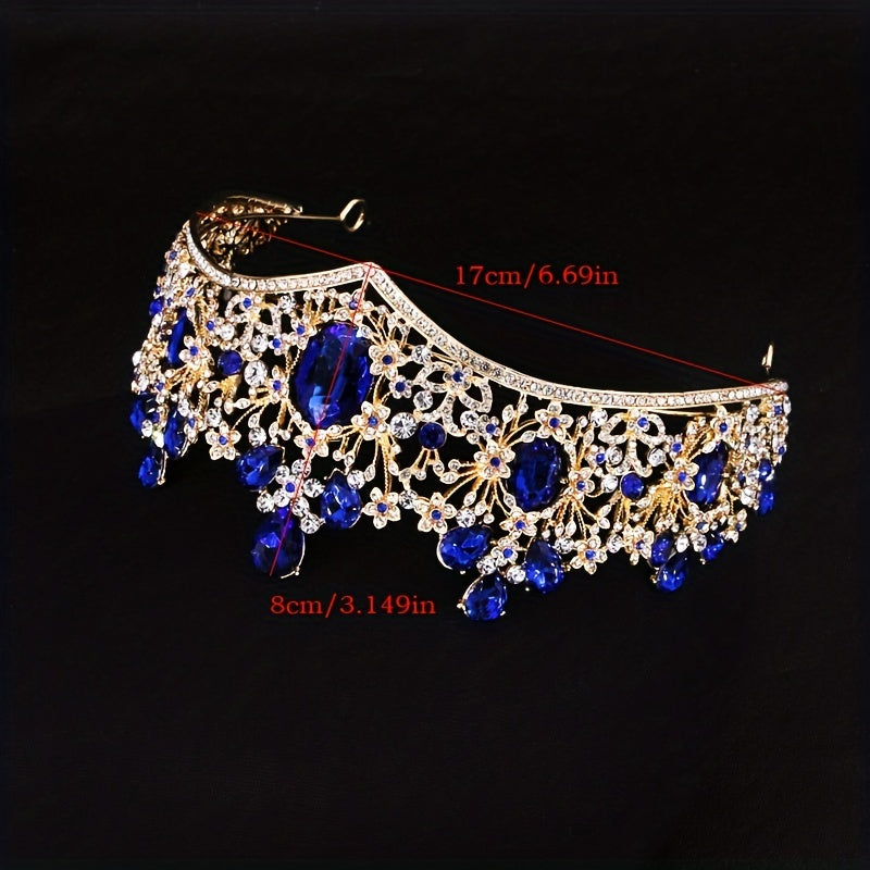 Crystal Headband Queen Crown Head Jewelry Bridal Hair Accessories
