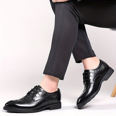 Men's Brogue Derby Shoes Lace up Front Textured Dress Shoes