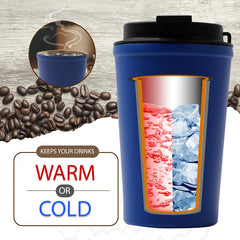 Stainless Steel Travel Mug Insulated Leakproof Lid Carabine