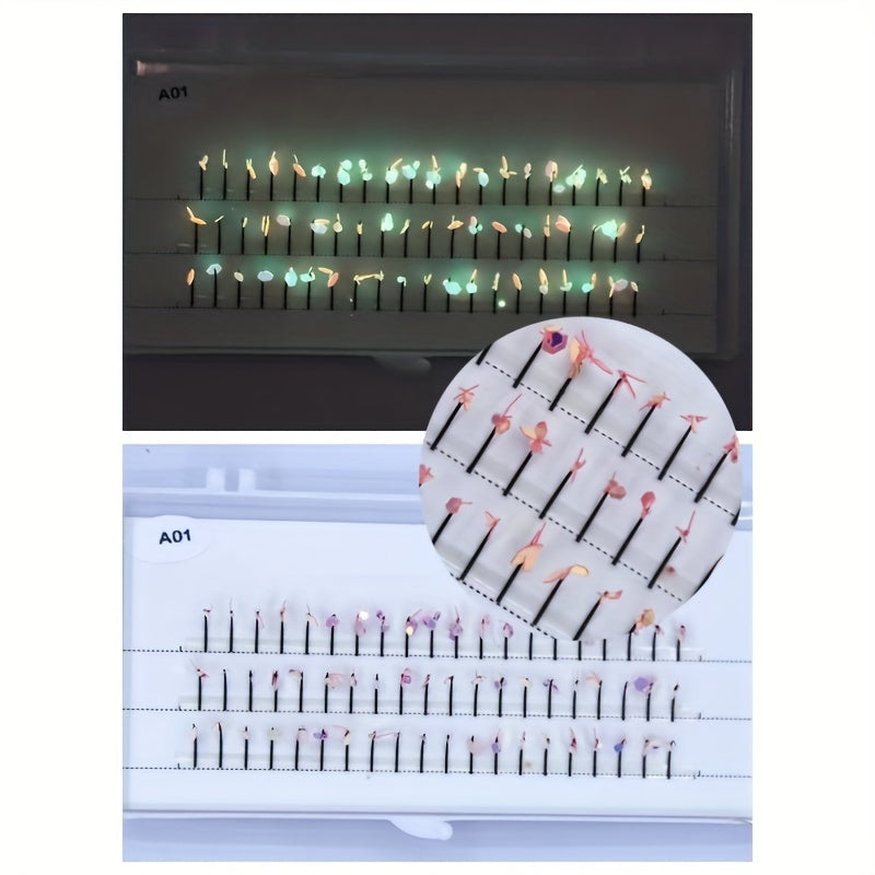 60pcs Mermaid Eyelashes Sequined Nightclub Stage Makeup False Eyelashes