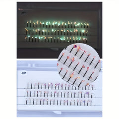 60pcs Mermaid Eyelashes Sequined Nightclub Stage Makeup False Eyelashes