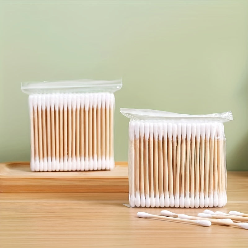 200 pcs Double-headed Cotton Swabs for Hygienic Cleaning